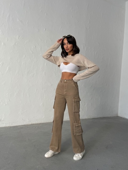 Blugi cargo elastici - Img 6