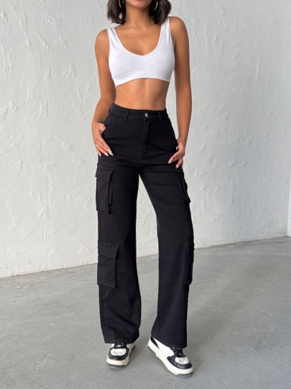 Blugi cargo elastici - Img 1