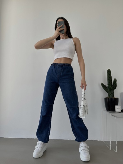 Blugi damă cu elastic la glezna - Img 4