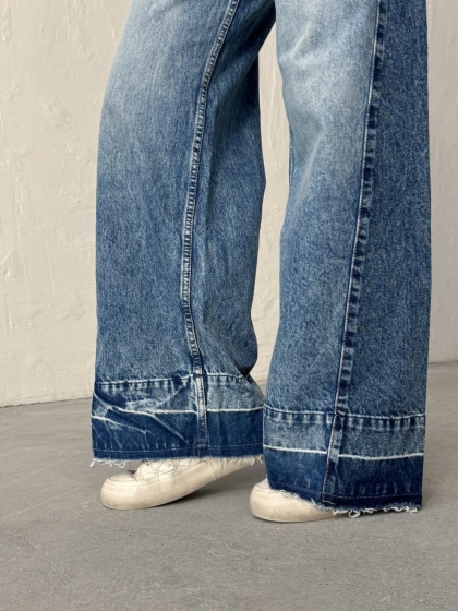 Blugi evazati cu tiv nefinisat - Img 4