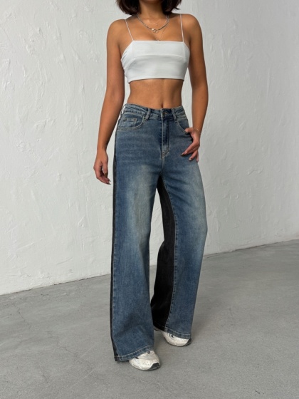 Blugi evazati elastici in doua culori - Img 5