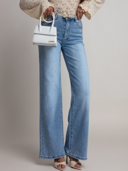 Blugi evazati elastici simpli - Img 3