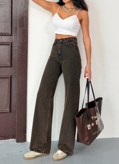 Blugi evazati simpli - Img 1