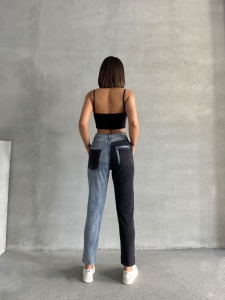 Blugi mom fit elastici in doua culori - Img 2