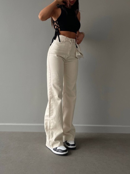 Blugi wide leg evazati simpli - Img 2