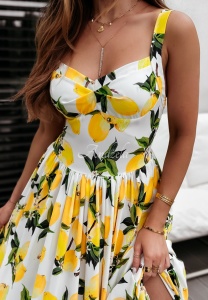 Rochie cu imprimeu de lamaie - Img 3