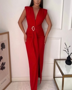 Rochie eleganta din lycra cu accesoriu in talie - Img 1