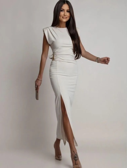 Rochie eleganta din lycra cu accesoriu