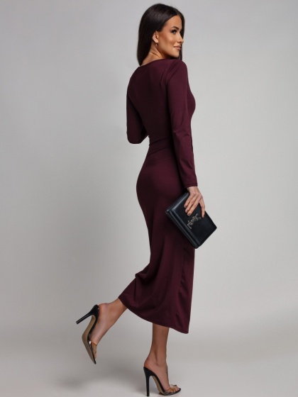 Rochie eleganta din lycra cu accesoriu - Img 2