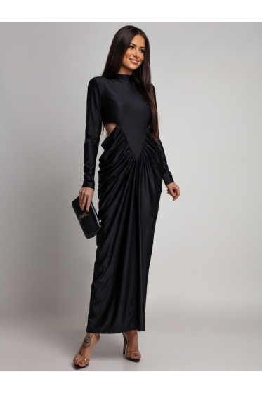 Rochie elegantă din lycra cu drapaj lateral