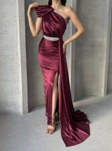 Rochie eleganta lunga cu accesoriu curea - Img 2
