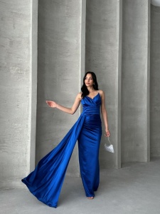 Rochie eleganta lunga cu bretele din strasuri - Img 6