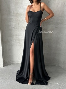 Rochie eleganta lunga cu siret la spate - Img 5