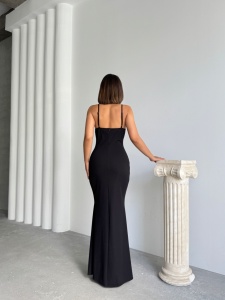 Rochie eleganta lunga cu strasuri tip sirena - Img 3
