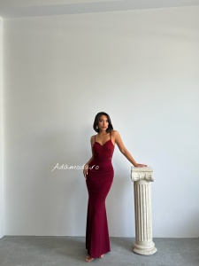 Rochie eleganta lunga cu strasuri tip sirena - Img 3
