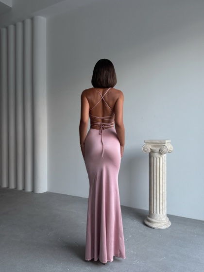 Rochie lunga eleganta cu spatele gol - Img 2