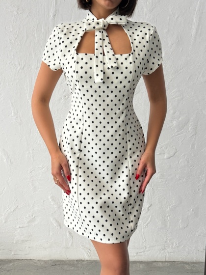 Rochie scurtă cu buline - Img 3