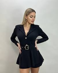 Salopeta scurta stil rochie - Img 2