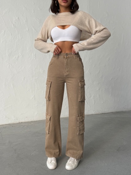 Blugi cargo elastici - Img 3