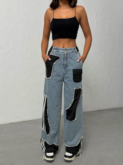 Blugi evazati cu tiv ajustabil - Img 3