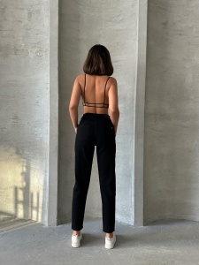 Blugi mom fit elastici cu perle - Img 3