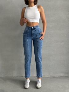 Blugi mom fit elastici - Img 1
