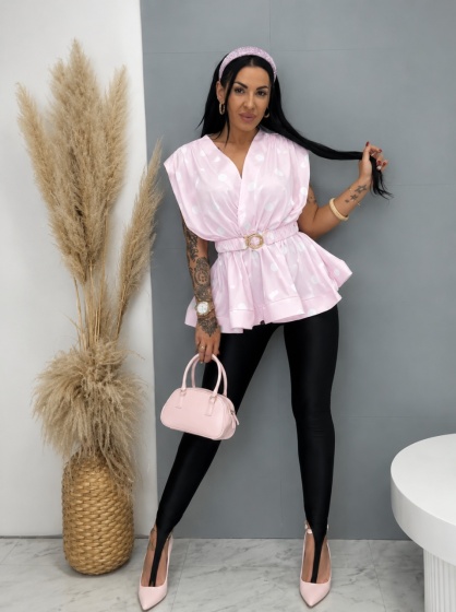 Bluza tip kimono cu centura - Img 2