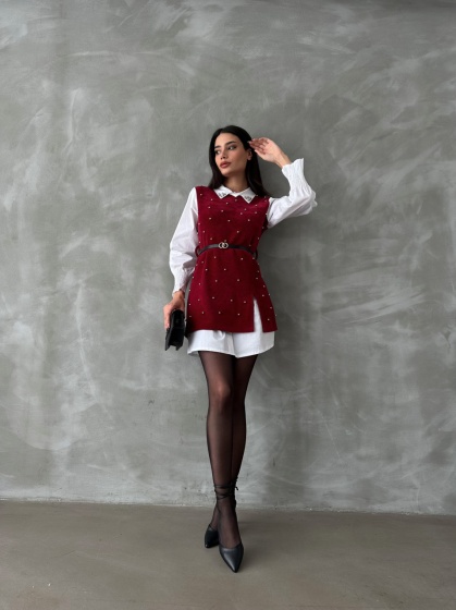 Camasa stil vesta cu accesoriu curea - Img 6