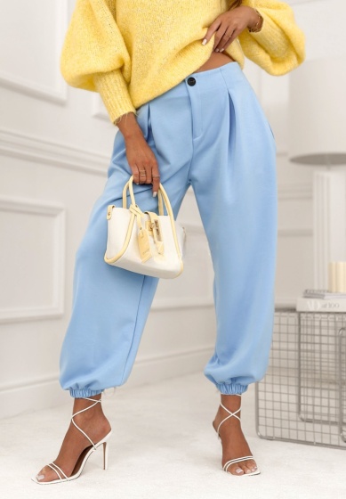 Pantaloni din viscoză cu manșete