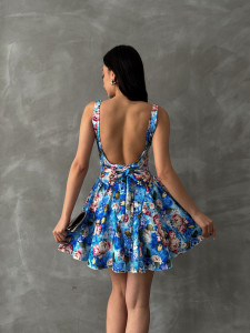Rochie cu spatele gol cu imprimeu floral
