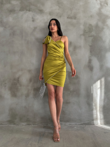 Rochie eleganta cu funda pe umar - Img 6