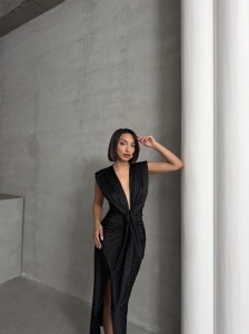 Rochie eleganta din licra cu strasuri - Img 5