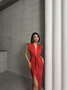 Rochie eleganta din licra cu strasuri - Img 7