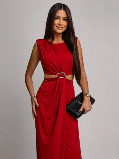 Rochie eleganta din lycra cu accesoriu in talie - Img 3