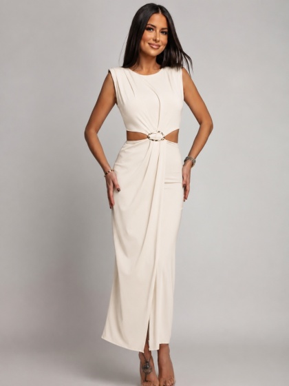 Rochie eleganta din lycra cu accesoriu in talie - Img 3