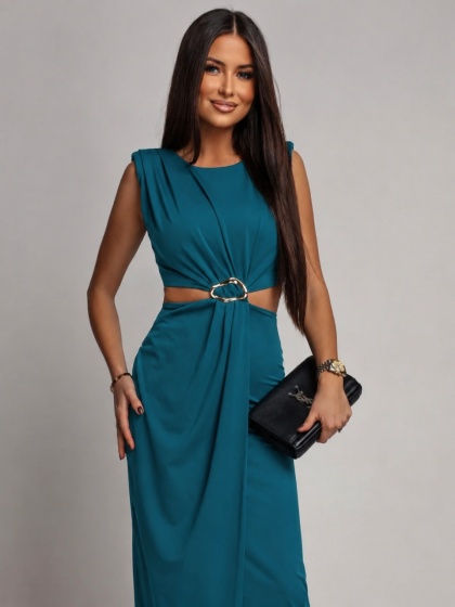 Rochie eleganta din lycra cu accesoriu in talie