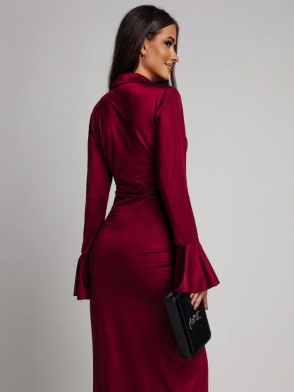 Rochie eleganta din lycra cu maneca clopot - Img 4