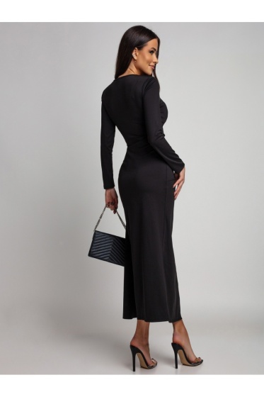 Rochie eleganta din lycra cu maneci lungi - Img 4