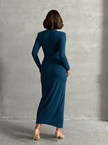 Rochie eleganta din lycra cu strasuri - Img 3