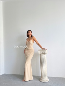 Rochie eleganta lunga cu strasuri tip sirena - Img 6