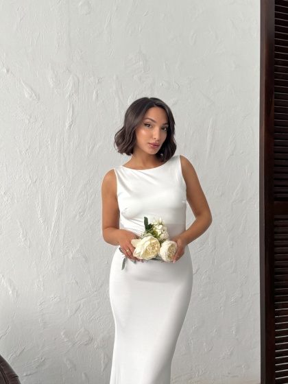 Rochie eleganta lunga din lycra cu spatele gol - Img 2
