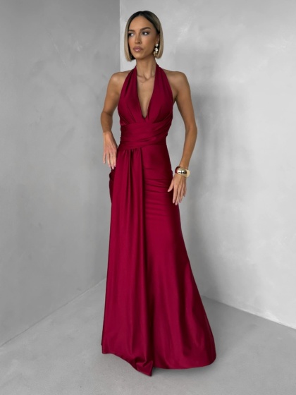 Rochie eleganta lunga din lycra - Img 3