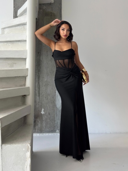 Rochie eleganta lunga din lycra - Img 3