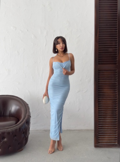 Rochie eleganta lunga din tull - Img 5