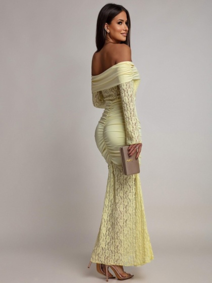 Rochie eleganta lunga tip sirena din dantela - Img 2