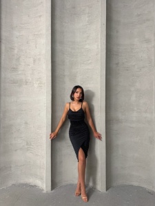 Rochie eleganta scurta cu aplicatii din strasuri - Img 6