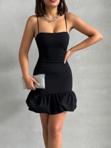 Rochie eleganta scurta cu bretele - Img 3