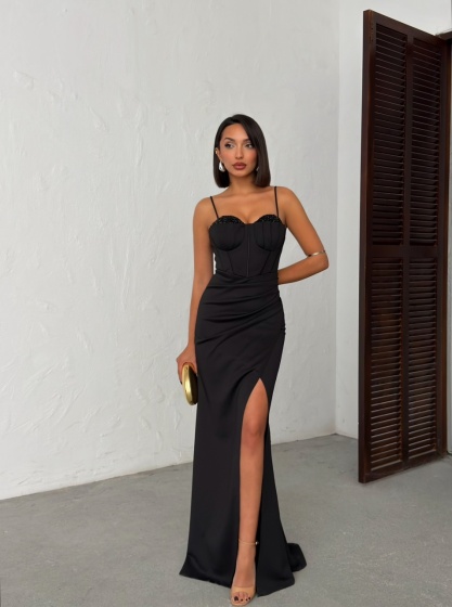 Rochie lunga eleganta tip corset - Img 7