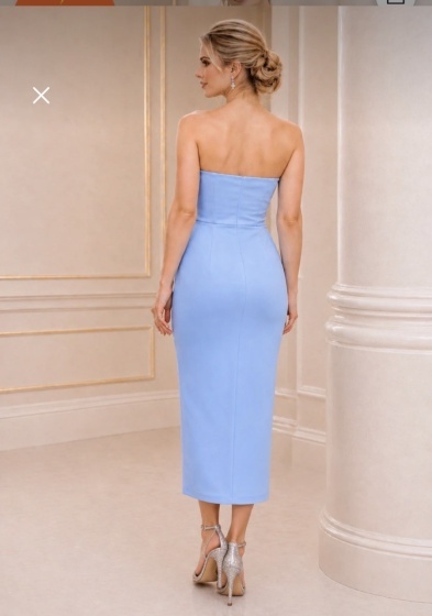 Rochie midi eleganta cu detaliu volan  - Img 2