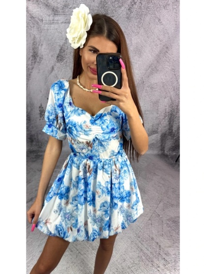 Rochie scurtă cu imprimeu floral